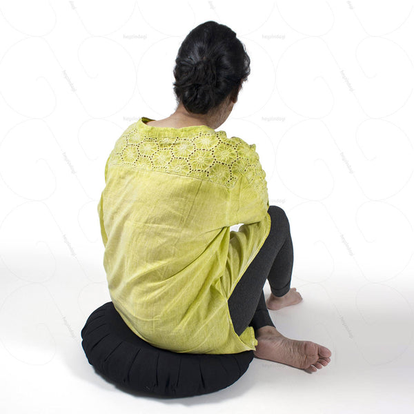 Buy Buckwheat Hull Yoga Cushion by Nutribuck online for lower back support  - Hey Zindagi